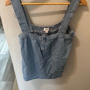 Blue Denim Sleeveless Top